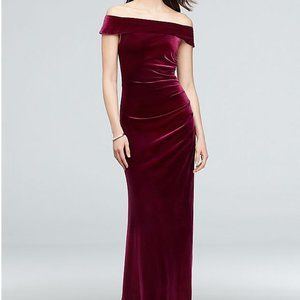 Velvet Off-the-Shoulder Dress
